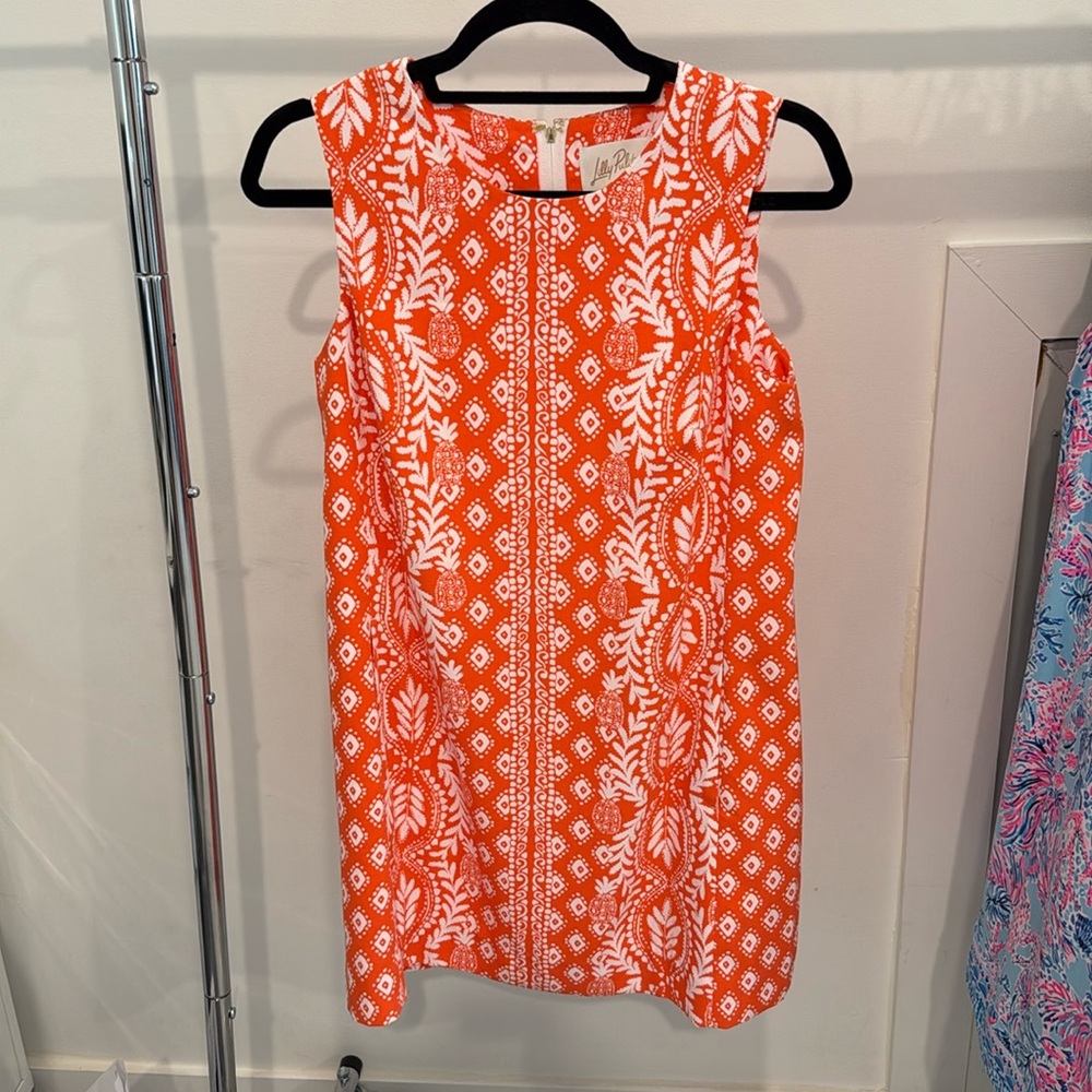 Lilly Pulitzer Vibrant Orange and White Dress